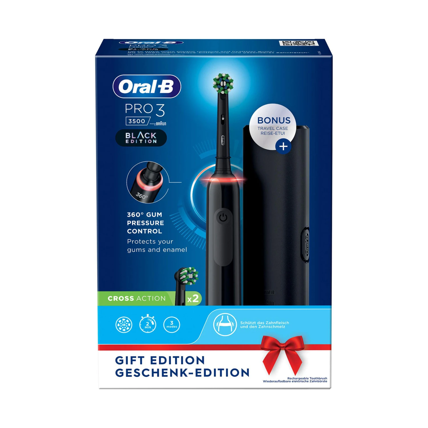 Oral B Oral-B Pro 3 3500 Schwarz Zahnbürste 9 Oral B Oral-B Pro 3 3500 Schwarz Zahnbürste – Bild 9