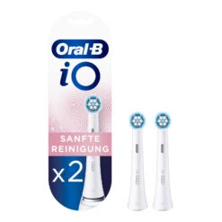 Oral B Braun Oral-B IO Sanfte Reinigung 2er Aufsteckbürsten Weiß
