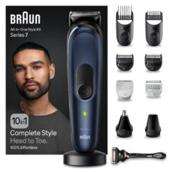 Braun Series 7 All-In-One Bartpflege Bodygroomer Set, 10-in-1 Barttrimmer, Trimmer/Haarschneider Herren