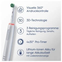 Braun Oral-B Zahnbürste Pro 3 3900 Weiß/schwarz -Pflege Fachgeschäft a4b7ac6381ba511019fce83cd2a84e52