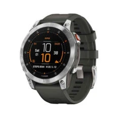 Garmin Epix (Gen 2) Schiefergrau/Silber, 47mm, Mit QuickFit-Silikon-Armband 22 Mm Smartwatch