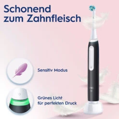 Oral B Oral-B Zahnbürste IO 3 Matt Black -Pflege Fachgeschäft a939e7b4259ac55176865ac4633eb4a3