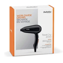 Babyliss 5344E Travel Dry 2000 Reise-Haartrockner Schwarz -Pflege Fachgeschäft cf051418b10d68f3983034a72cb71a3f