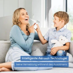 BEURER Inhaliergerät IH 57 (Schwingmembran-Technologie, Intelligente Aerosol-Technologie, Akku-Betrieb, Zur Behandlung Der Oberen Und Unteren Atemwege, Ideal Für Kinder, Anwendung Bei Erkältung, Asthma, Atemwegserkrankungen, Mesh-Vernebler -Pflege Fachgeschäft da122515cfedc3dde62c00eda7738a73